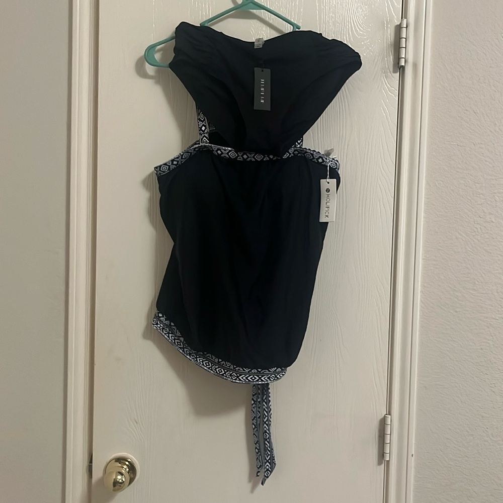 Black and White Tankini Set